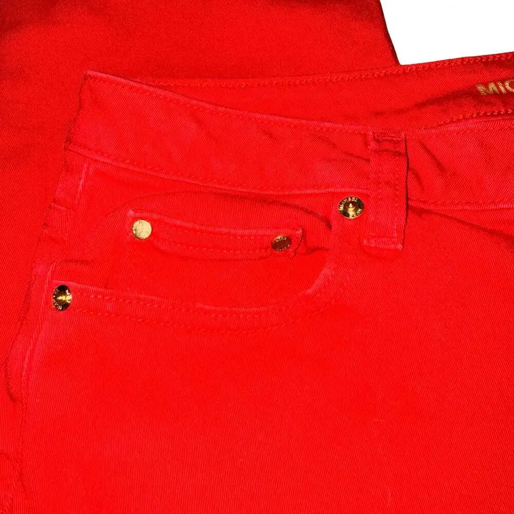 Michael Kors Red Izzy Cropped Jeans Size 12